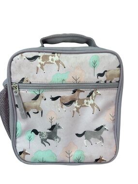 Pottery Barn Kids Horse Print Lunch Bag - Purple